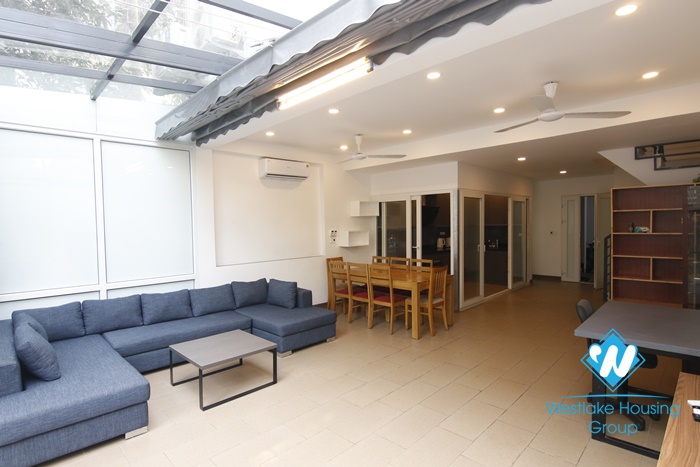 Duplex 3 bedroom apartment with backyard for rent in Dang Thai Mai,Tay Ho